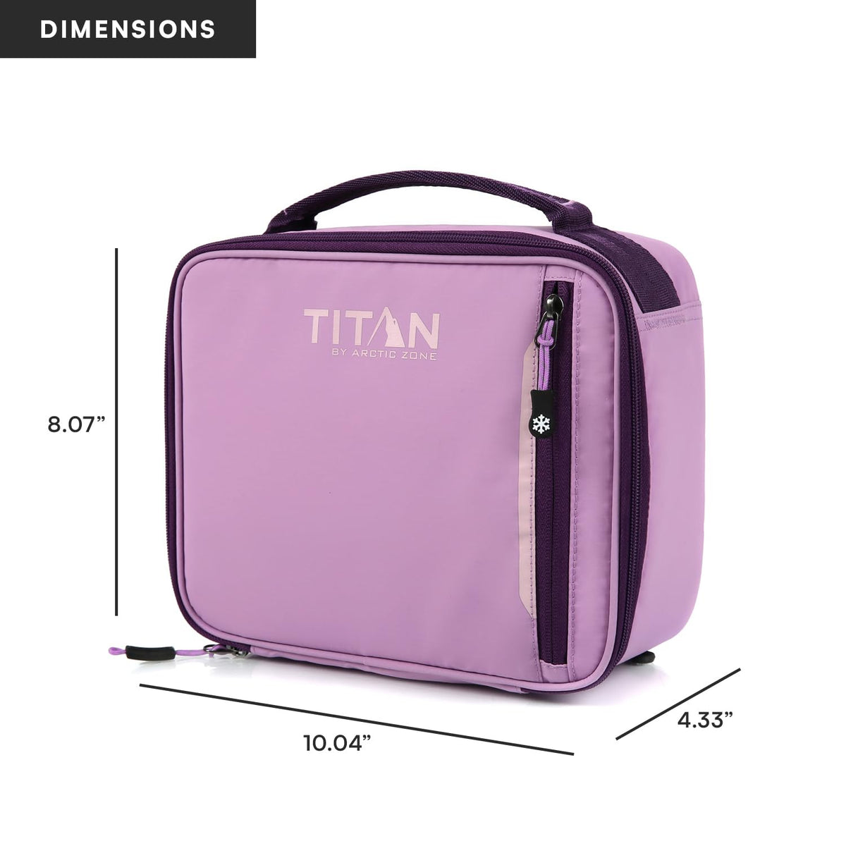 Titan Fridge - Fiambrera fría con 2 paredes de hielo de 350 g, lavanda