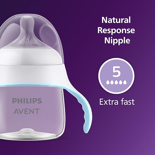 Philips AVENT Natural Trainer SCF263/01 - Vaso para beber con pezón de respuesta natural y boquilla suave, 5 onzas, 1 unidad