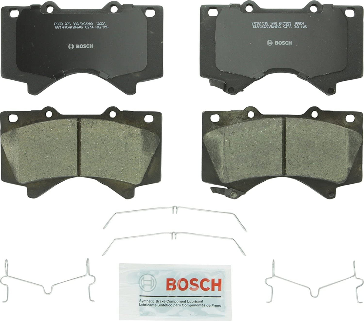 Bosch QuietCast Premium Pastillas de Freno Cerámicas - Frente - 1303 - 1300-1399