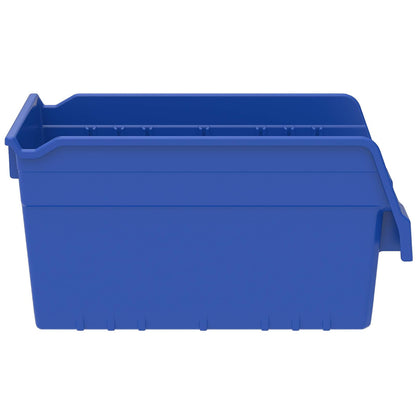 Akro-Mils 30090 ShelfMax Plastic Nesting Shelf Bin Box, 12-Inch Length x 6-Inch Width x 6-Inch Height, Case of 10, Blue