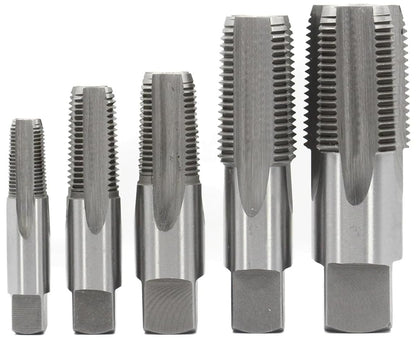 Drill America Macho para Roscar Tubo NPT, Acero al Carbono - Set, 5 Pieces 1 - 8" - 3 - 4" - POUCSNPT5 - 1