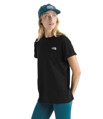 The North Face Evolution Simple Dome - Playera de Manga Corta Relajada para Mujer, Playera de algodón con Logotipo Bordado clásico