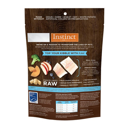 Instinct Raw Boost Mixers Pollock Liofilizado para Perros, Topper Natural con Ingredientes Reales 12.5 Oz