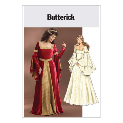 Butterick B4571 - Vestido Medieval para Mujer, diseño de Costura de Disfraz de Feria renacentista, Tallas 14-20