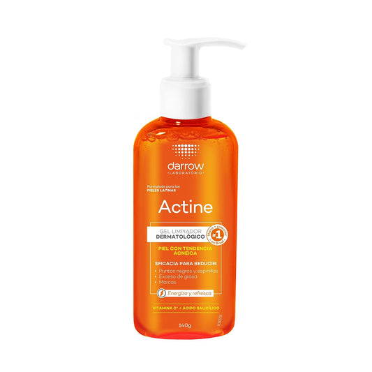 Darrow Actine Gel Limpiador Facial Vitamina C Piel Grasa y Acneica, 140g
