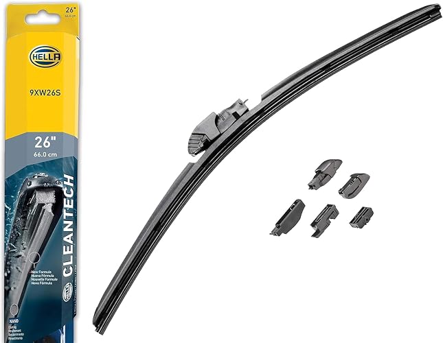 HELLA 9XW26S Pluma limpiaparabrisas CLEANTECH Conductor para Mazda 3 / Mazda 5/ Arona/Taos Touareg/Tucson. Incluye conectores e instructivo.