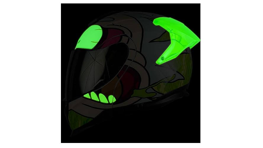 KOV Casco Rick Y Morty Apex ABATIBLE para Moto FOTOLUMINISCENTE Certificado