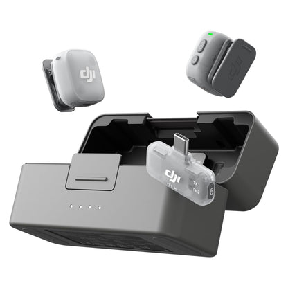 DJI Mic Mini 2 Micrófono Inalámbrico para Contenido - Mini 2 (2 TX + 1 RX móvil + estuche de carga)