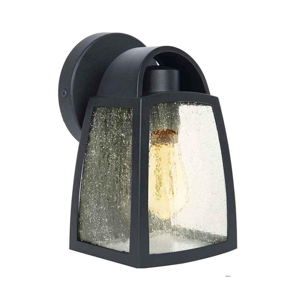 Tecnolite Farol LED Exterior, Lámpara de Pared LED, Base E27, IP 44, 100 - 240 Volts, Color Negro