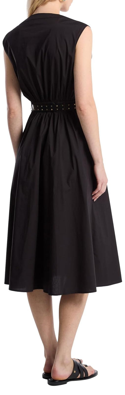 Michael Kors Cotton Poplin Midi DRS Vestido Informal Mujer