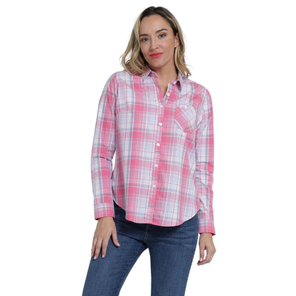 Lee camisa de algodón con botones para mujer - G - Rosado