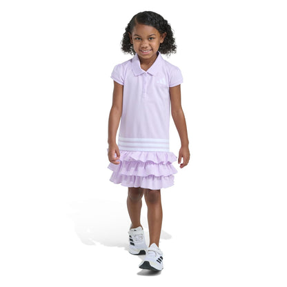 adidas Vestido Polo con Volantes para Niña - 3 Años - Lavanda Pálido