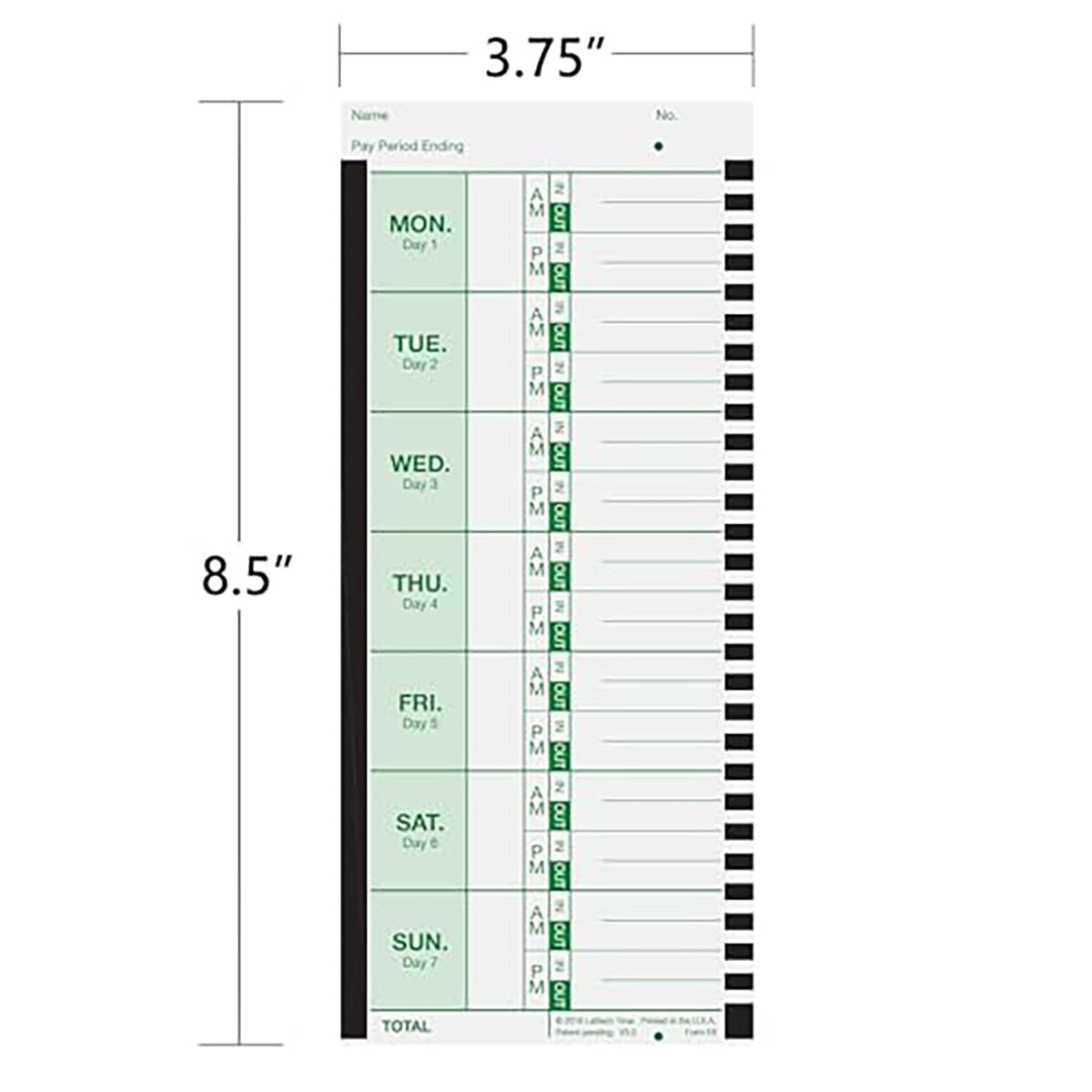 Lathem Tru-Align - Reloj térmico, Tarjetas de Horario, Blanco, 10.16 cm X 22.86 cm