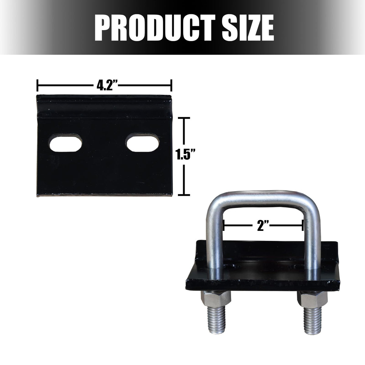 BIG RED ATRHTLT001R Tensor de Enganche y Estabilizador Antisonajero, Acero al Carbono para 1.25"/2", Negro