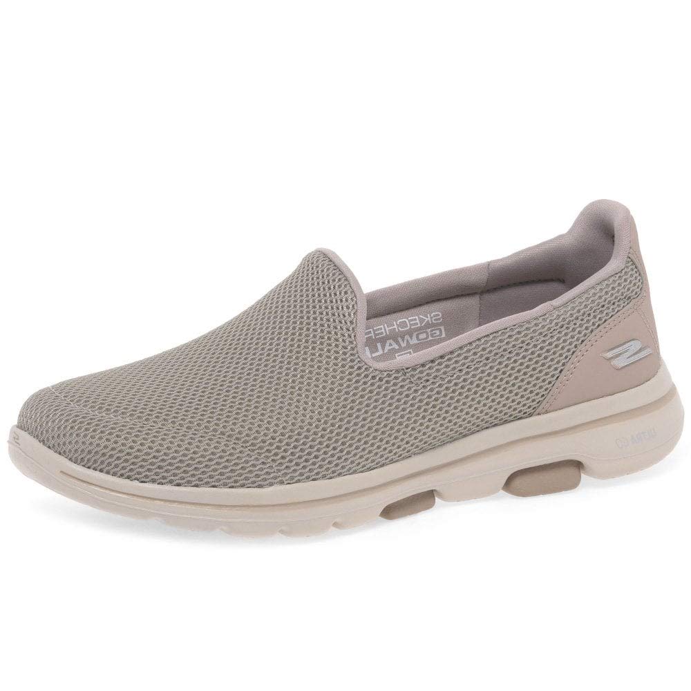 Skechers Go Walk 5 Tenis para Caminar Mujer Azul Marino - 25.5 cm - Marrón topo