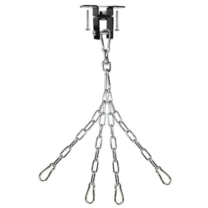 Yes4All Combo: Kit de Colgador para Bolsa de Golpeo - Gancho Giratorio, Montaje para Viga de Madera, Rotación 360°