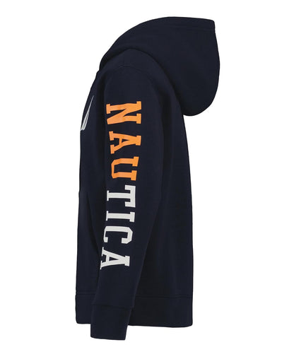 Nautica Long Sleeve Fleece Full Zip Hoodie, Comfortable, Relaxed Fit Sudadera con Capucha Niños