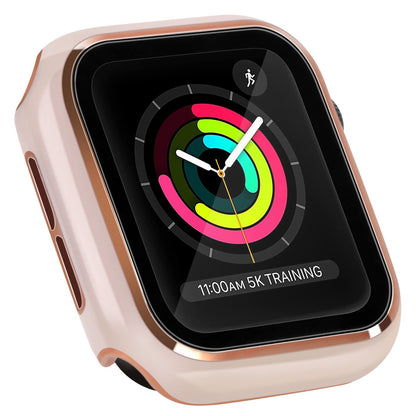 ORIbox Funda Rígida con Protector de Pantalla para Apple Watch Series 2 y 3 - Rosa dorado - 45 mm