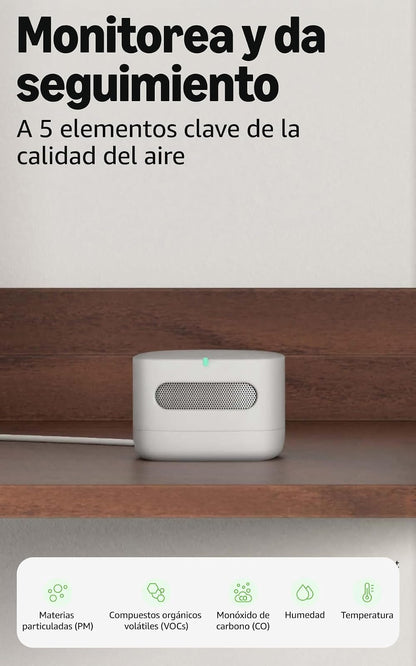 Monitor de Calidad de Aire, Conoce tu aire, compatible con Alexa