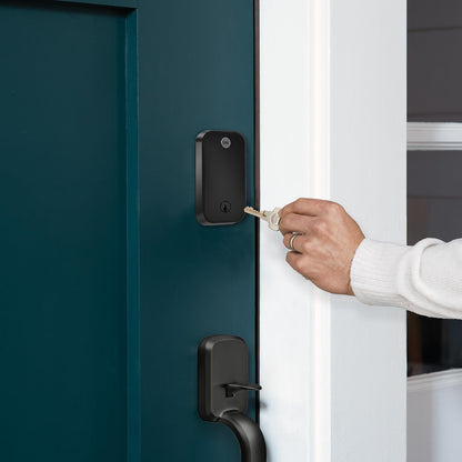 Yale Security Lock 2 Touch, cerradura biométrica de puerta con teclado y huella dactilar negra con código o huella dactilar (sin Wi-Fi), YRD420-F-BLE-BSP
