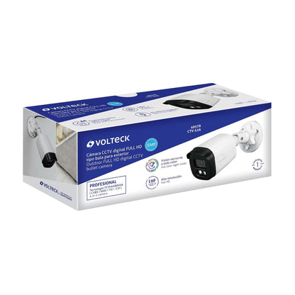 Volteck CTV-52A, Cámara Tipo Bala 5MP Lente 2.8mm con micrófono