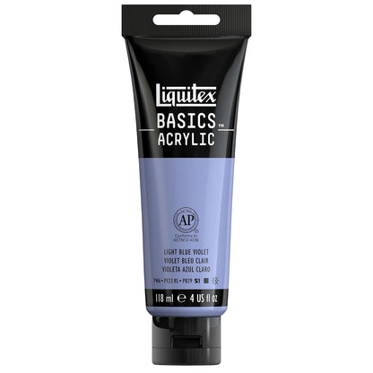 Liquitex Basics Pintura Acrílica, Tubo de 4 oz - Azul (Light Blue Violet 680) - Tubo de 4 oz