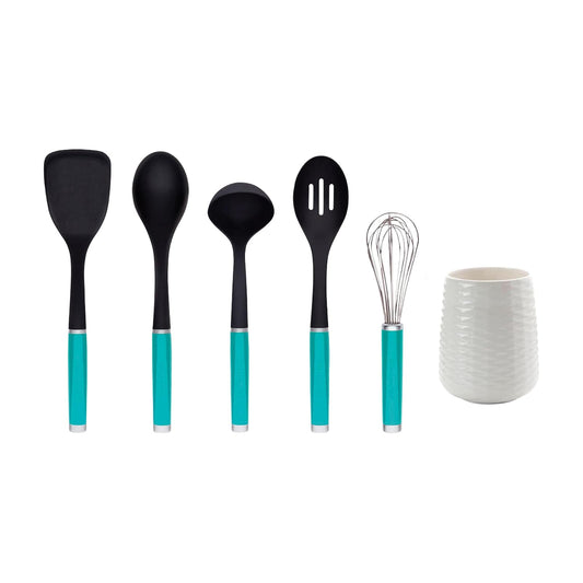 KitchenAid juego de herramientas y gaget con vasija, Agua (Aqua), 6 piezas, 1