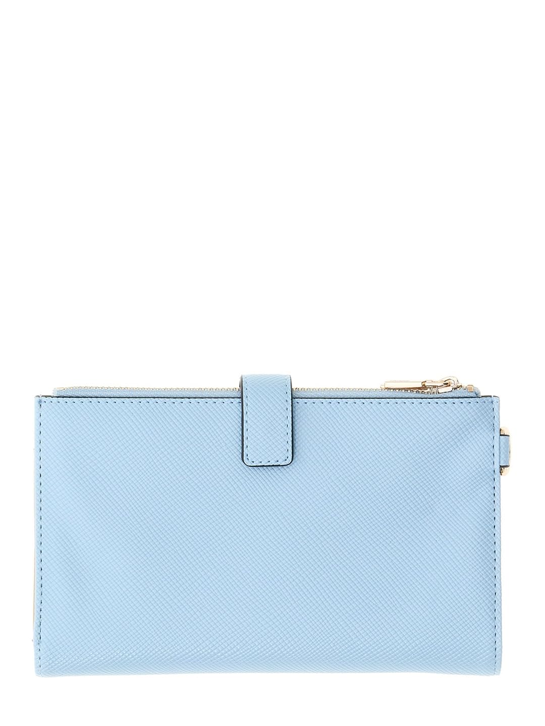 GUESS CARTERA LAUREL II SLG DBL ZIP ORGNZR MUJER AZUL CLARO ZG7459157-AQU