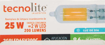 Tecnolite Foco ampolleta LED Luz de dia 2w G9 2G9LED65V300C