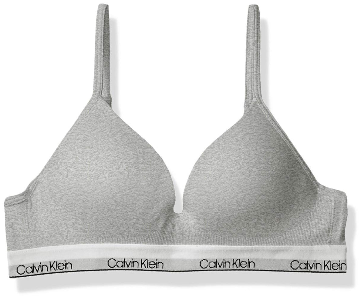 Calvin Klein Brasier Híbrido sin Costuras para Niña - (36) 36A - Gris brezo