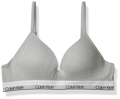 Calvin Klein Brasier Híbrido sin Costuras para Niña - (36) 36A - Gris brezo