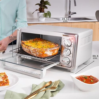 Black+Decker Horno Tostador de 4 Rebanadas con 5 Funciones, TO4130-1SDLA | 1150W, Tecnología EvenToast con 5 funciones: hornear, asar, tostar, calentar y recalentar