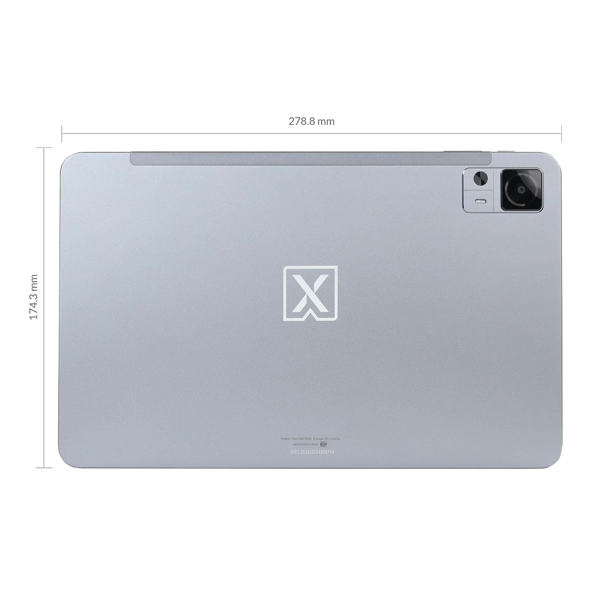 Lanix Ilium Pad RX12 Tablet 11.97" IPS 1200x2000, Unisoc T616 Octa Core, 6GB RAM, 128GB, Android 15, Cámara 13MP+5MP, Batería 8000mAh, LTE/Wi-Fi Dual Band, Bluetooth 5.0, USB-C, Negro