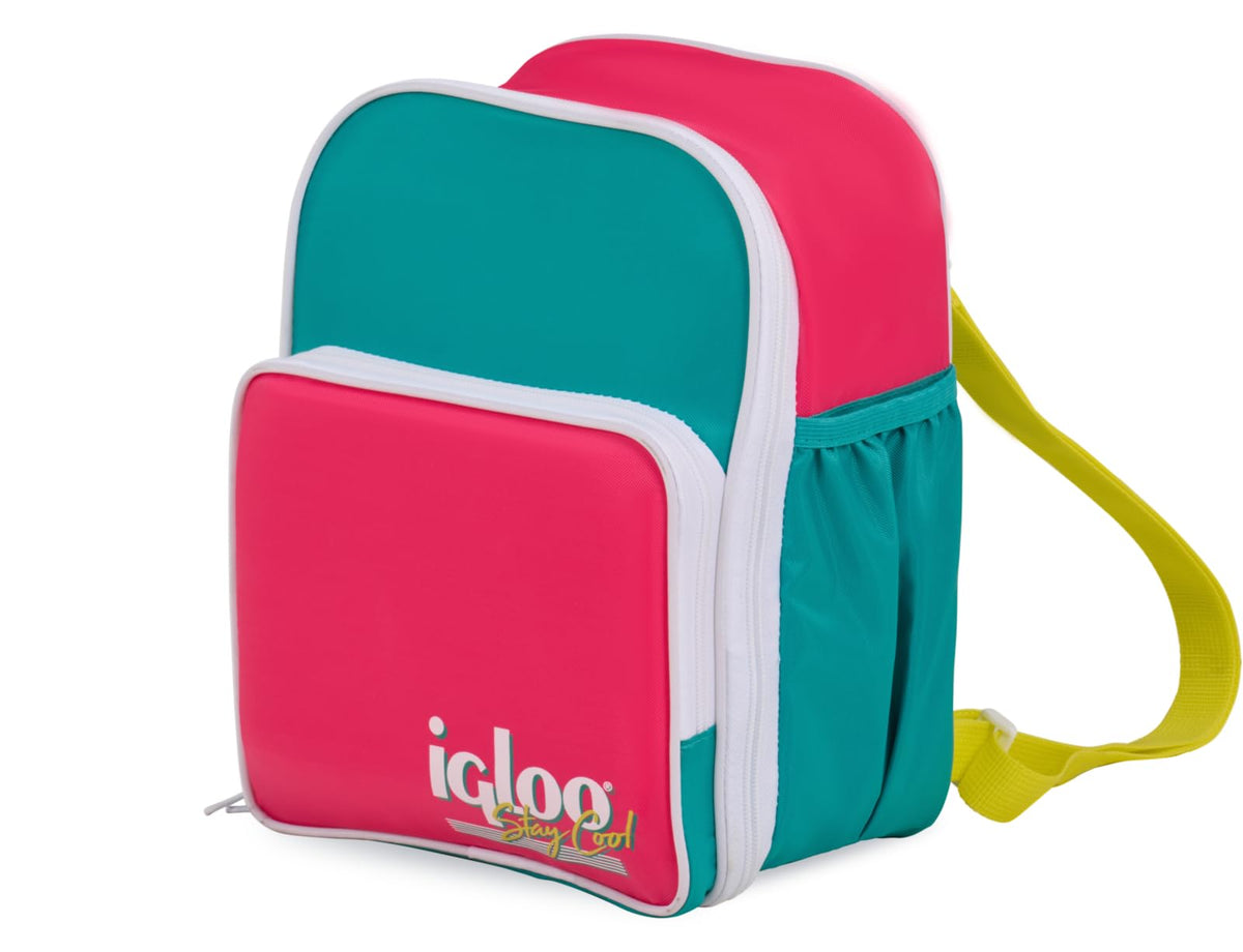 Igloo Retro Mini Mochila Convertible Enfriador, Bolso Cruzado con Bolsillo de Hidratación