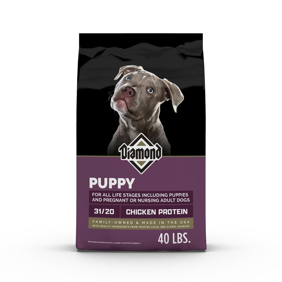 Diamond Pet Foods - Alimento seco para perros con sabor a pollo para cachorros, bolsa de 18.14 kg (40 libras)
