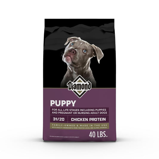 Diamond Pet Foods - Alimento seco para perros con sabor a pollo para cachorros, bolsa de 18.14 kg (40 libras)