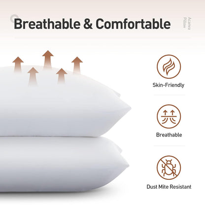 Acanva Hypoallergenic Soft Bed Pillows For Sleeping, King, 20" x 36", 2 Pack