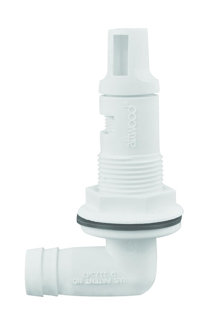 Attwood 4125-7 Bomba de polipropileno ajustable Livewell o cabezal de pulverización Livewell para manguera de 3/4 pulgadas