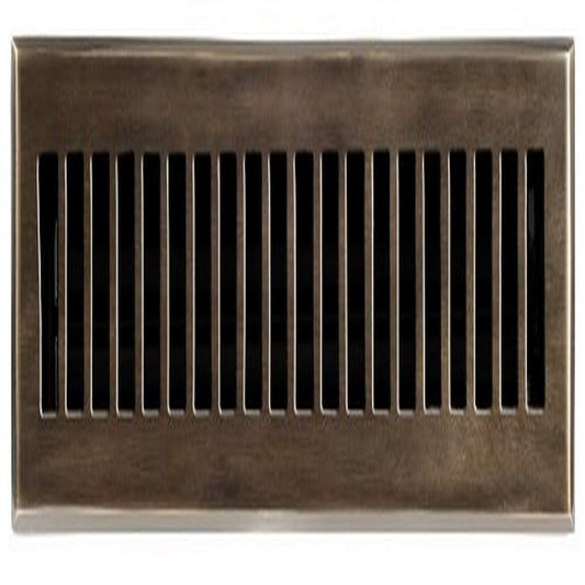 Latón Elegans 116B AB latón fundido sólido contemporáneo 2-1/4 pulgadas por 12 pulgadas registro de piso, acabado de latón antiguo modelo