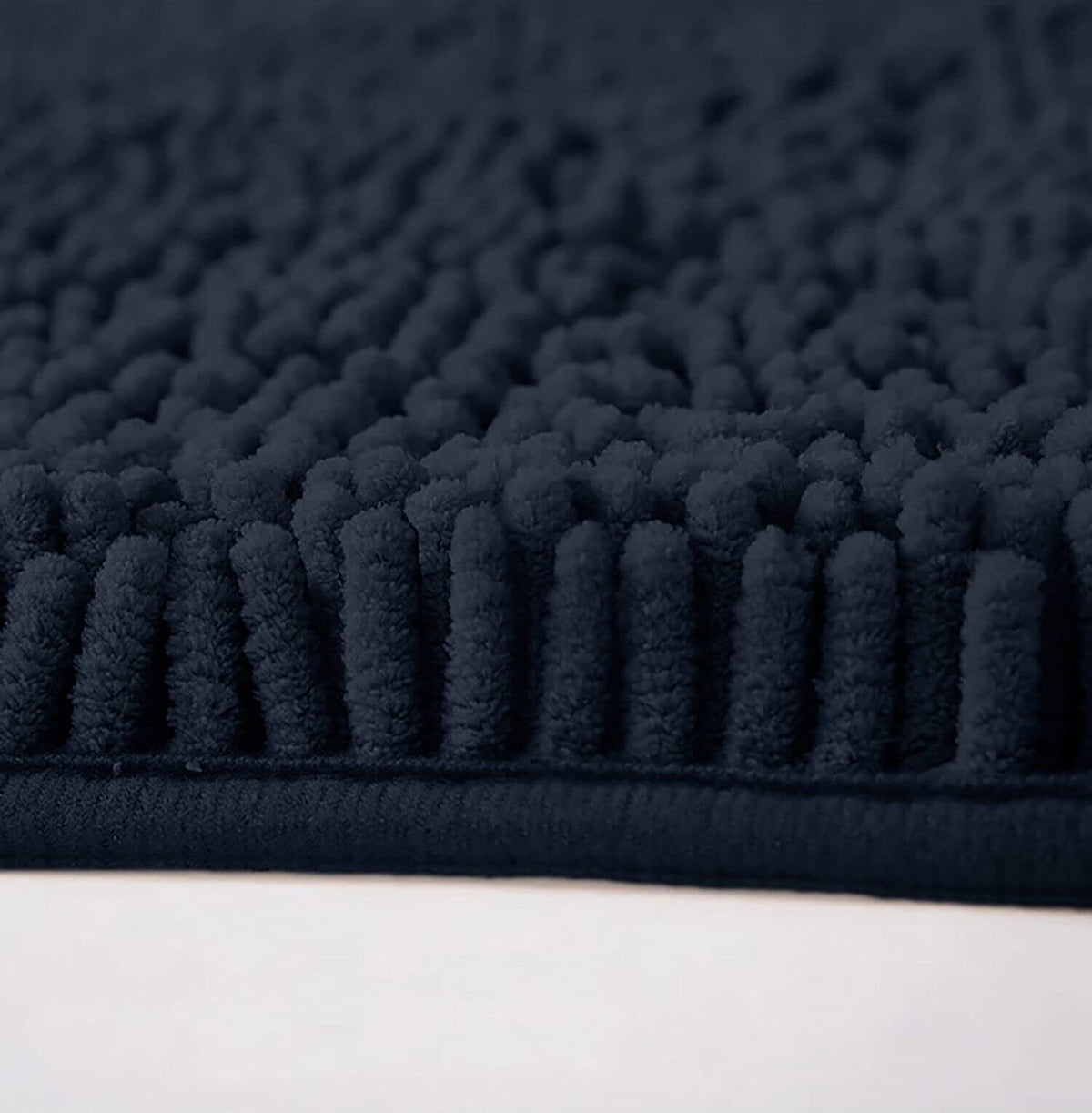 Home Must Haves Alfombra de baño de felpilla Suave y acogedora de Color Azul Marino, Altamente Absorbente, Antideslizante