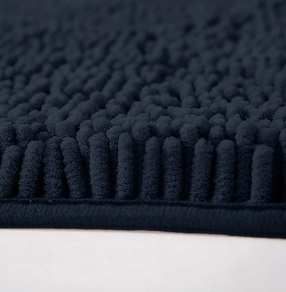 Home Must Haves Alfombra de baño de felpilla Suave y acogedora de Color Azul Marino, Altamente Absorbente, Antideslizante