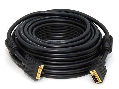 Monoprice Cable VGA Macho-Macho con Doble Blindaje y Núcleos de Ferrita - 15.2 m