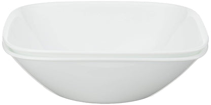 Corelle Vitrelle - tazón para servir de 1 cuarto de galón, tazón grande, vidrio de triple capa, resistente a grietas y astillas, bandejas cuadradas para servir, 7.75 pulgadas de ancho x 2.25 pulgadas