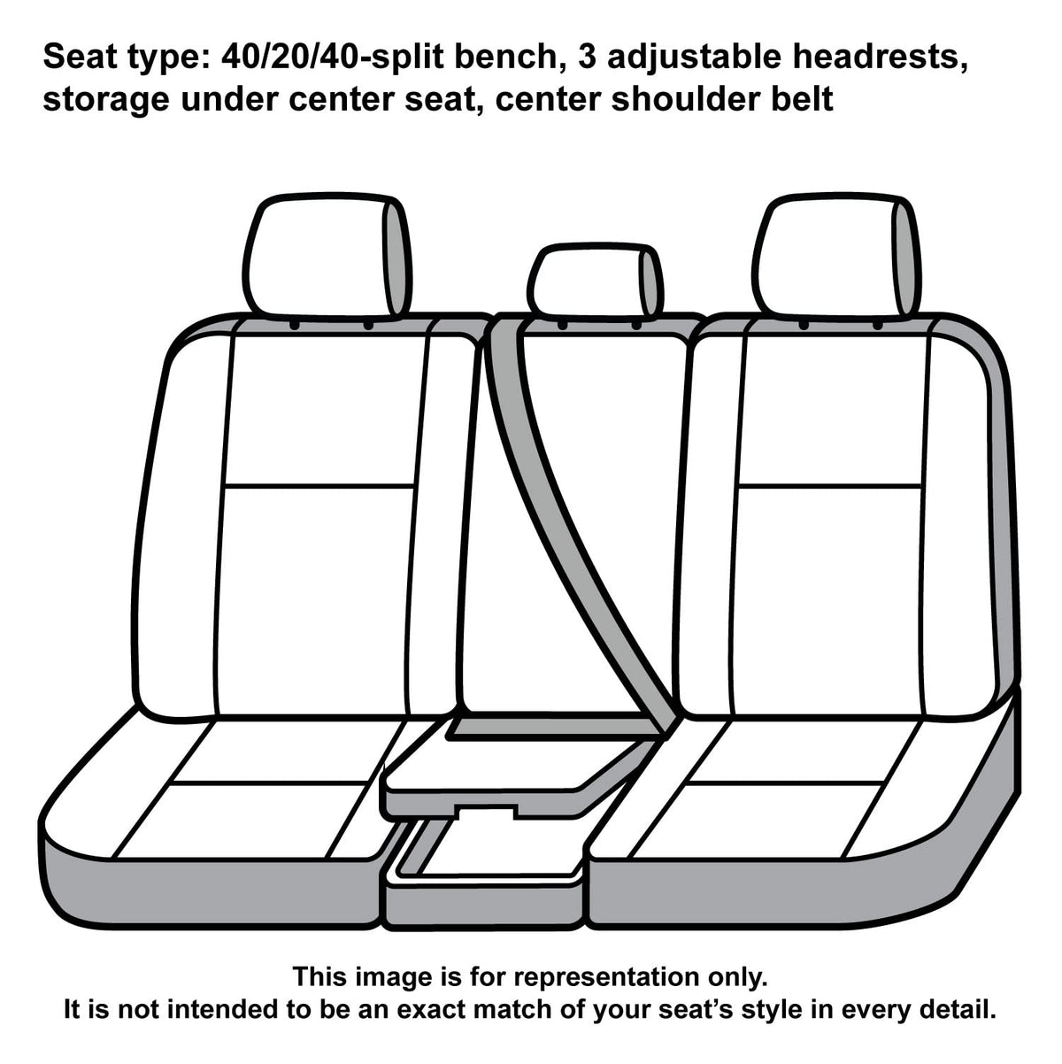 Covercraft Carhartt SeatSaver - Fundas de Asiento Personalizadas | Se Adapta a Ford F-150 2015-2018 | 1ª Fila 40/20/40 Asiento de Banco, Tela de Pato Grava