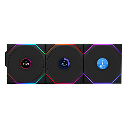 Lian Li UNI Fan TL LCD Ventilador ARGB Inalámbrico para PC - LCD 3x120mm Negro