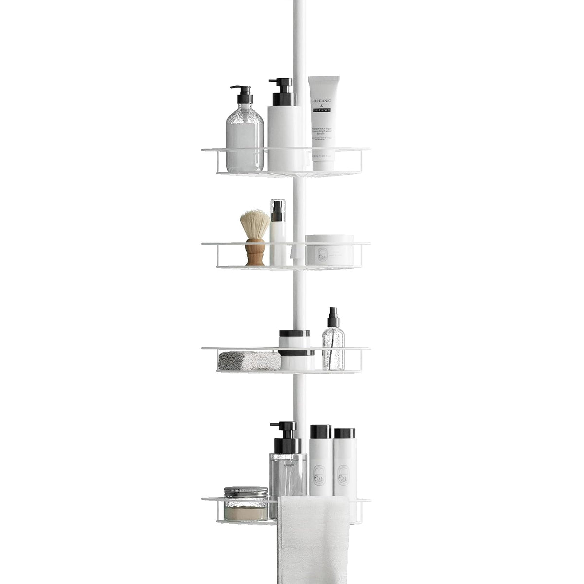 Zenna Home - Soporte para Barra de regadera, Blanco, 1 - Blanco