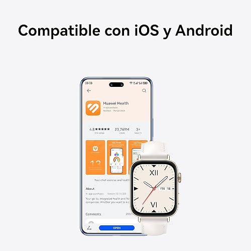 HUAWEI WATCH FIT 3, Pantalla AMOLED de 1.82", Diseño Ultradelgado, Monitoreo Integral del Ejercicio, Gestión Integral de la Salud, Batería de 10 Días, Compatible con iOS y Android