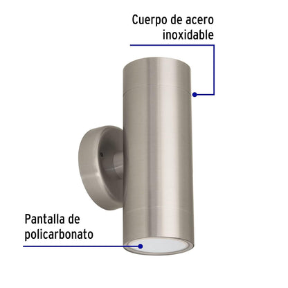 Volteck Lait ARB-201L, Arbotante satín de LED 10 W de acento 2 spots luz cálida