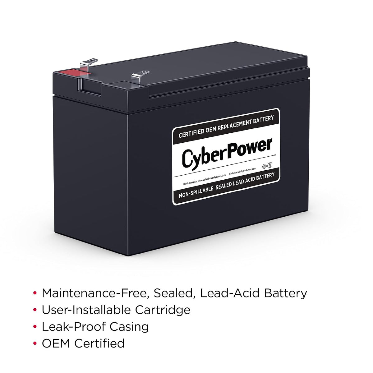 CyberPower RB1280 Batería de Reemplazo, 12V 8A