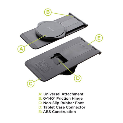 Filofax Stand Enitab360 Universal Adjustable Tablet Stand, Holder for Large Tablets, Black (B958664)